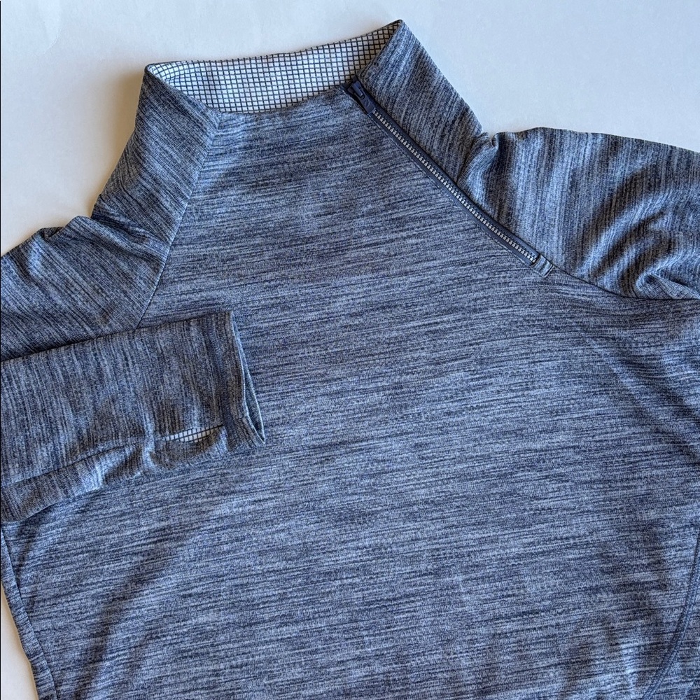 IBKUL‎ Gray Asymmetrical Zip Pullover UPF 50 Sweat Wicking Top Womens Large